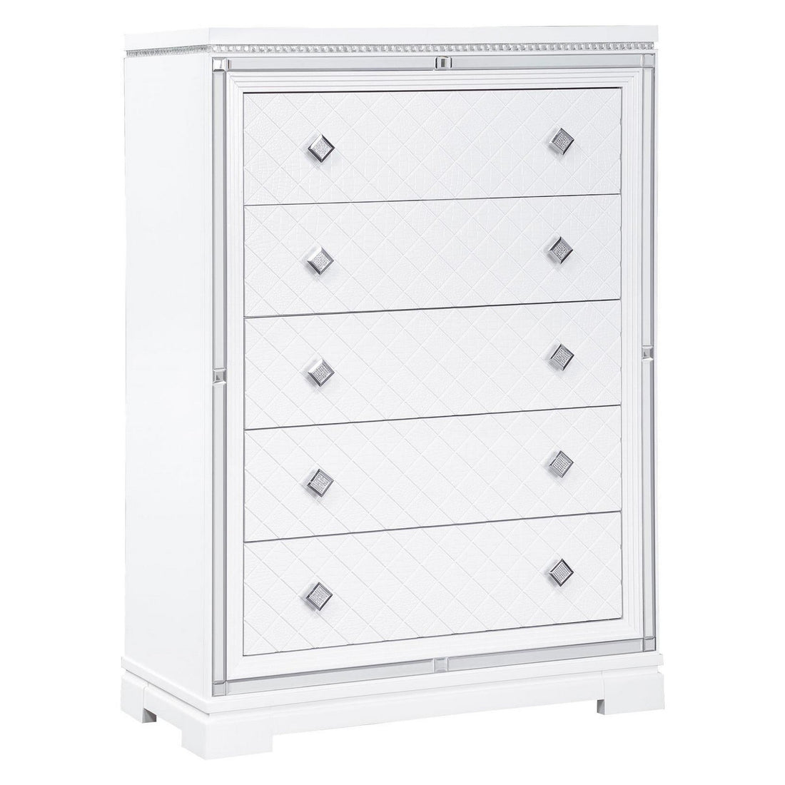 Eleanor Rectangular 5-drawer Chest White 223565