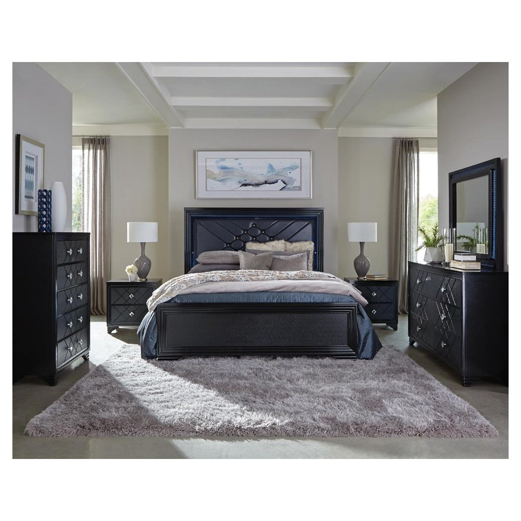 Penelope 5-drawer Chest Black 223575
