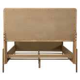 Arini Upholstered Eastern King Panel Bed Sand Wash and Natural Cane 224300KE