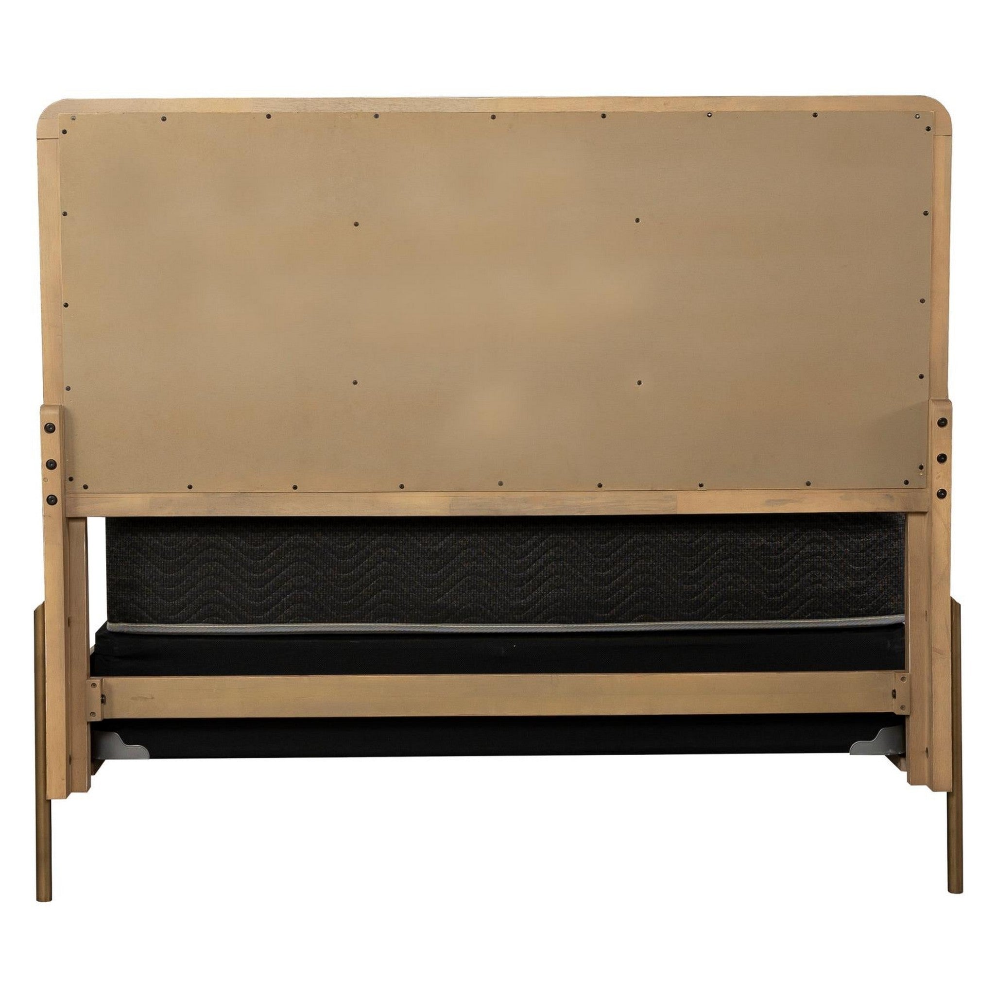 Arini Upholstered Eastern King Panel Bed Sand Wash and Natural Cane 224300KE
