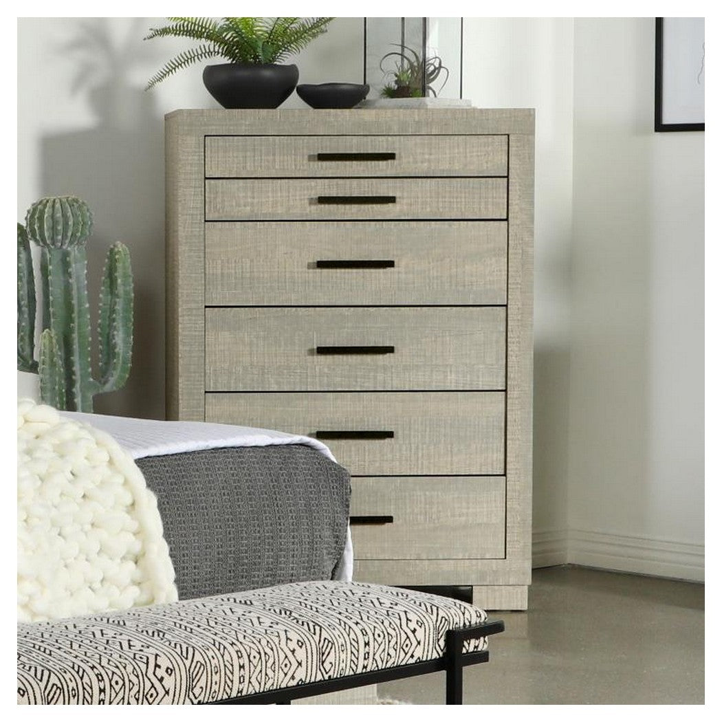 Channing 5-drawer Chest Rough Sawn Grey Oak 224345