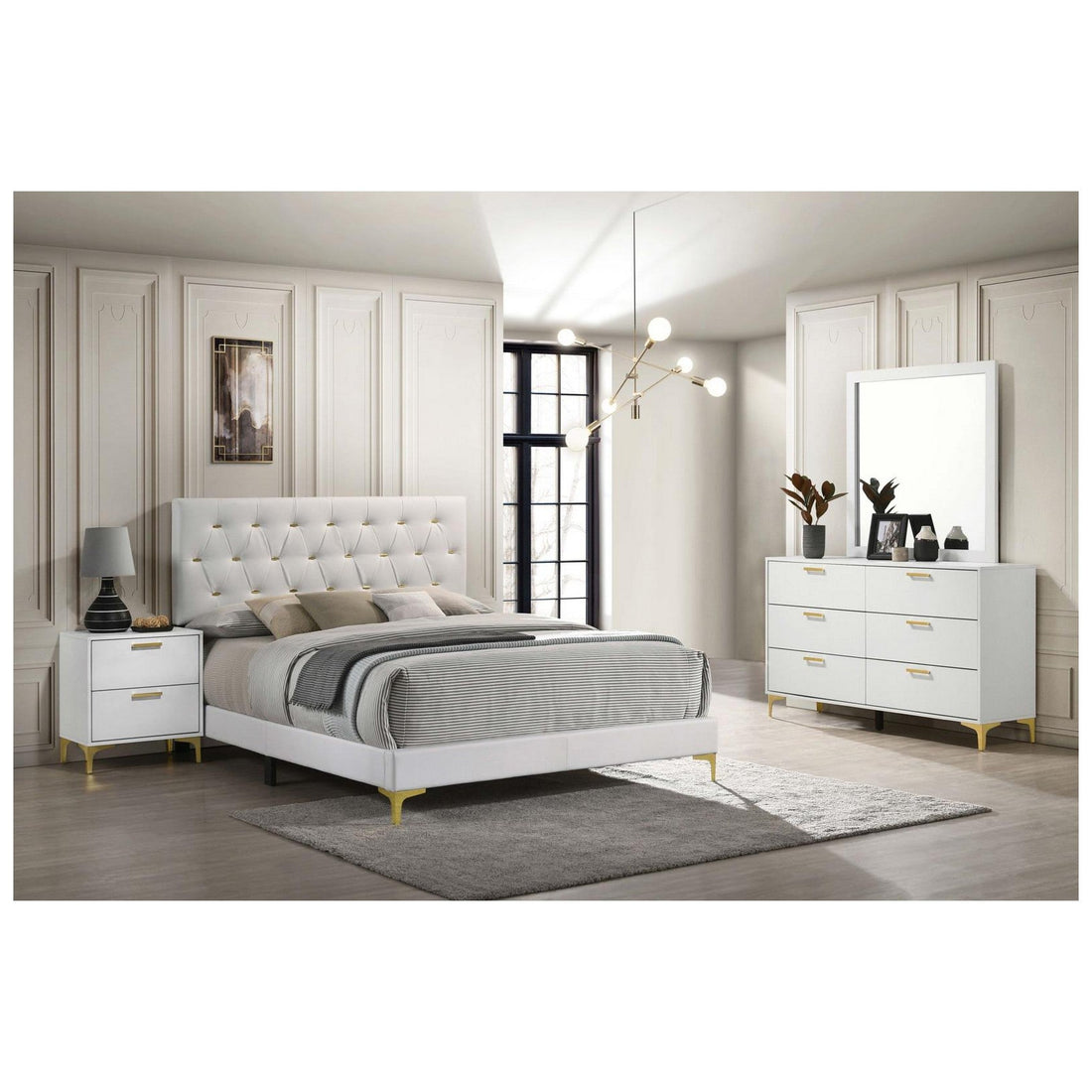 Kendall 4-piece California King Bedroom Set White 224401KW-S4