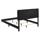 Kendall Tufted Panel Eastern King Bed Black and Gold 224451KE