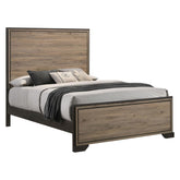 Baker Panel Queen Bed Brown and Light Taupe 224461Q