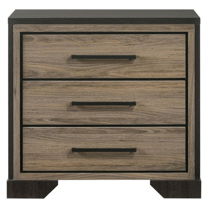 Baker 3-drawer Nightstand Brown and Light Taupe 224462