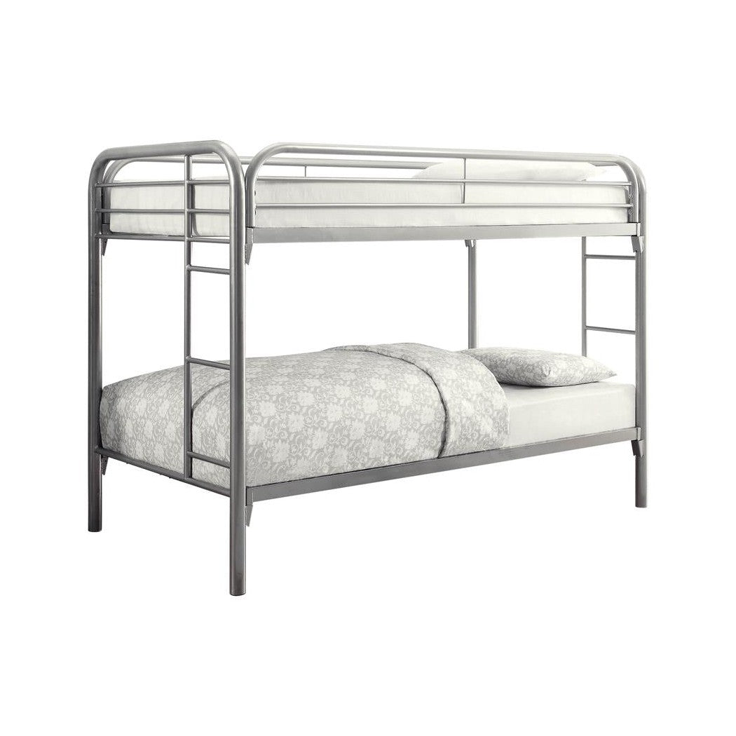 Morgan Twin over Twin Bunk Bed Silver 2256V