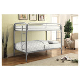 Morgan Twin over Twin Bunk Bed Silver 2256V