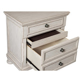 NIGHT STAND, HIDDEN DRWR, ANTQ WHITE 2259W-4