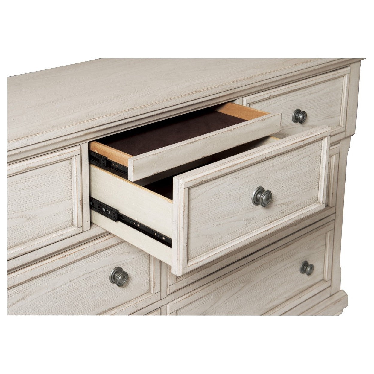 DRESSER, HIDDEN DRAWER, ANTQ WHITE 2259W-5