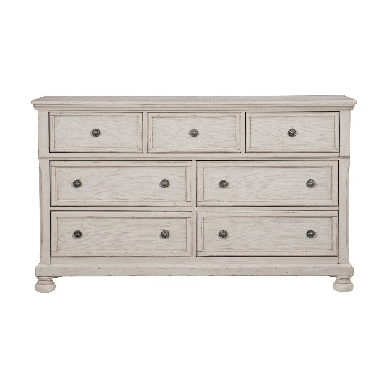DRESSER, HIDDEN DRAWER, ANTQ WHITE 2259W-5