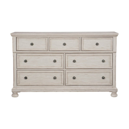 DRESSER, HIDDEN DRAWER, ANTQ WHITE 2259W-5