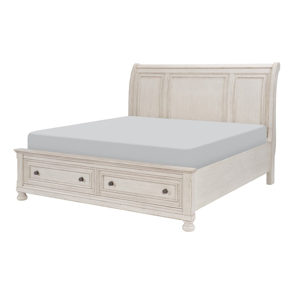(3) California King Sleigh Platform Bed with Footboard Storage 2259KW-1CK*