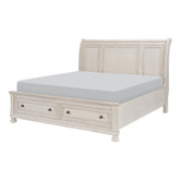 (3) California King Sleigh Platform Bed with Footboard Storage 2259KW-1CK*