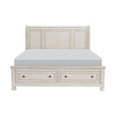 (3) Eastern King Sleigh Platform Bed with Footboard Storage 2259KW-1EK*