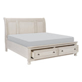 (3) Eastern King Sleigh Platform Bed with Footboard Storage 2259KW-1EK*