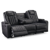 Center Point Reclining Sofa with Drop Down Table Ash-2400489