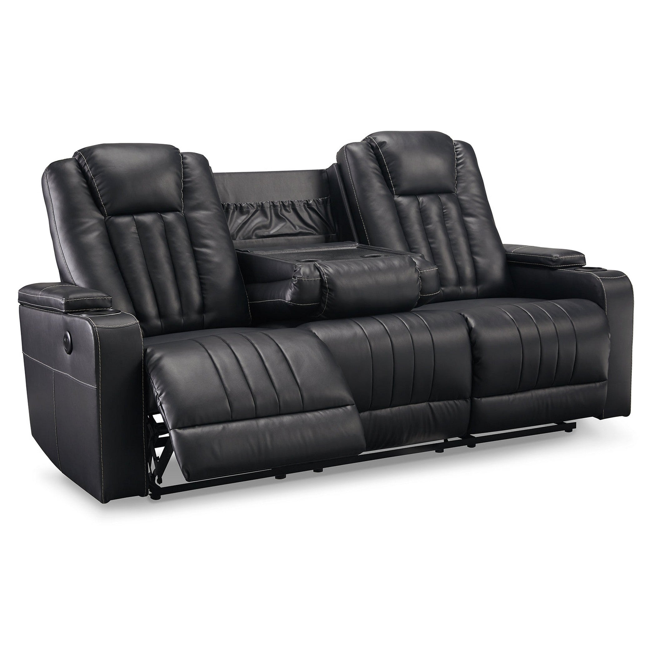 Center Point Reclining Sofa with Drop Down Table Ash-2400489
