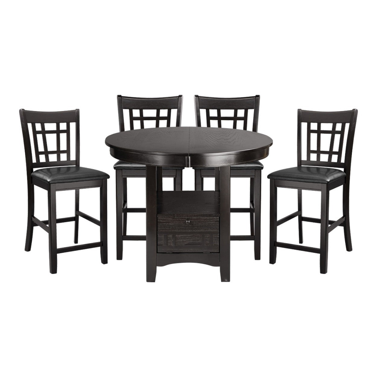 5pc set (TABLE + 4 COUNTER HEIGHT CHAIRS) 2423-36*5