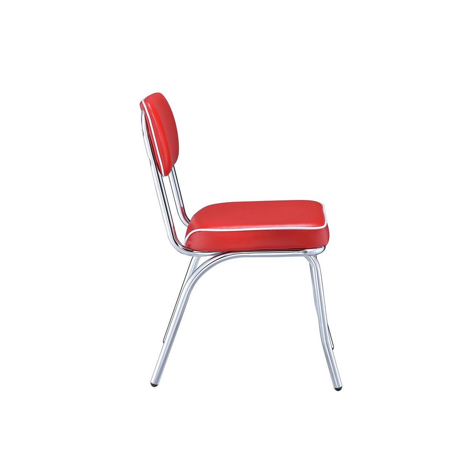 Retro Open Back Side Chairs Red and Chrome (Set of 2) 2450R