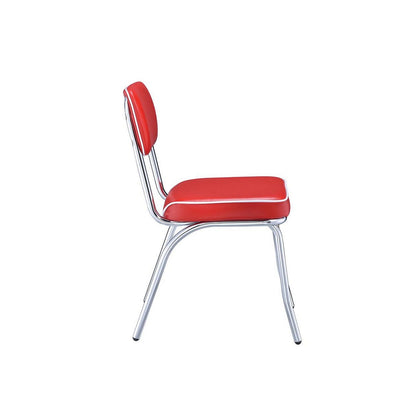 Retro Open Back Side Chairs Red and Chrome (Set of 2) 2450R