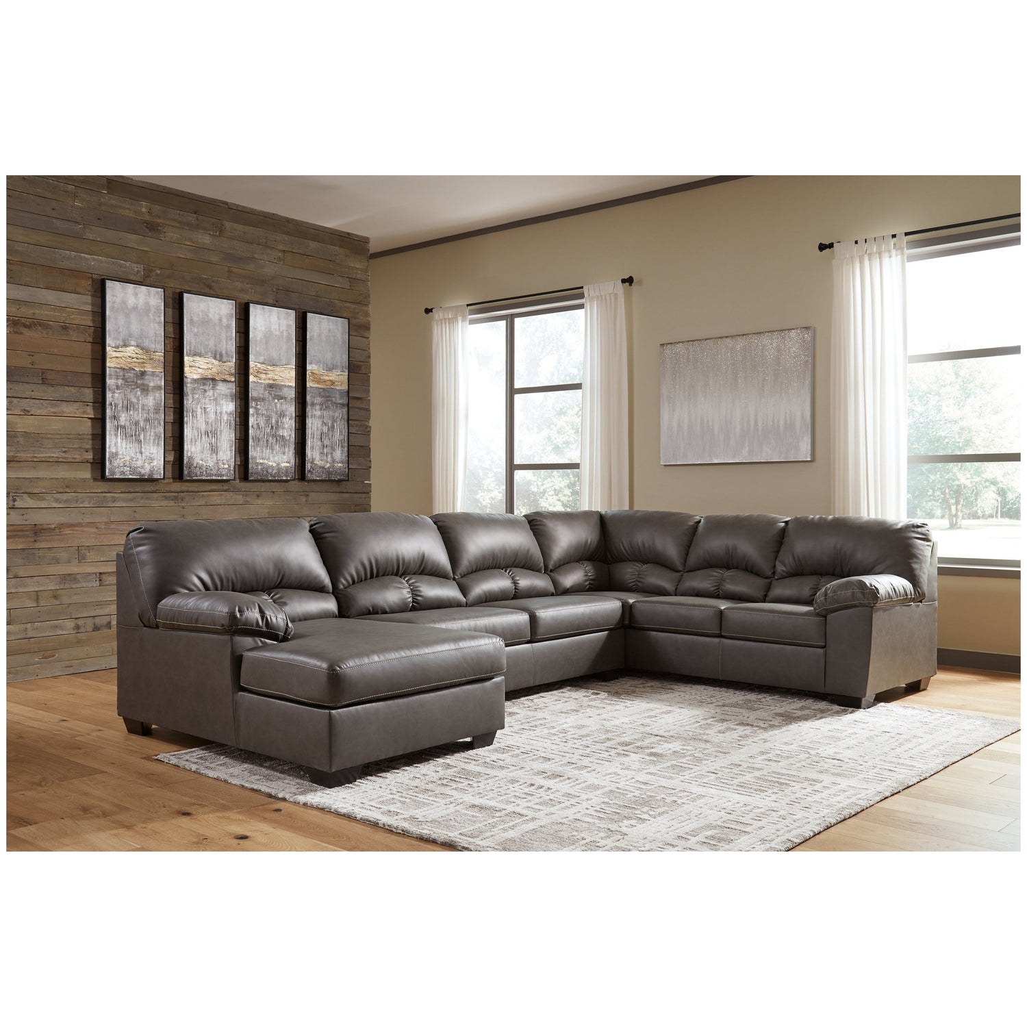 Aberton 3-Piece Sectional with Chaise Ash-25601S1