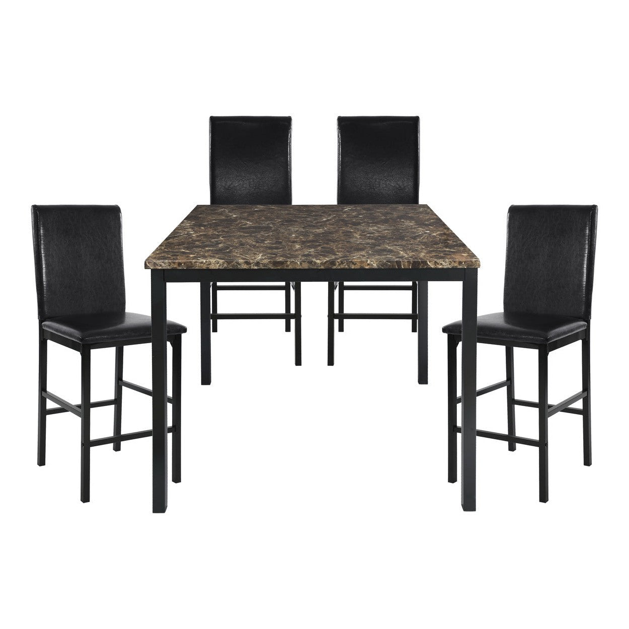 5pc set ONLY (TABLE + 4 COUNTER HEIGHT CHAIRS) 2601-36*5