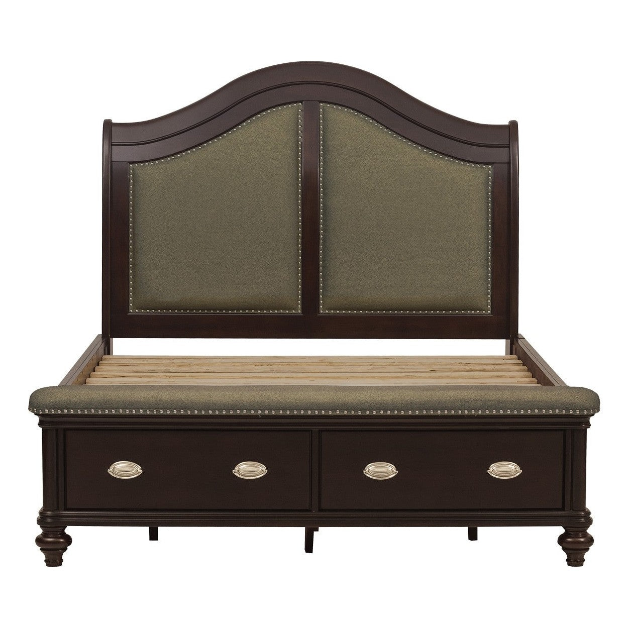 (3) QUEEN BED W/ FOOTBOARD STORAGES 2615DC-1*