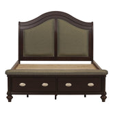 (3) QUEEN BED W/ FOOTBOARD STORAGES 2615DC-1*