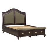 (3) QUEEN BED W/ FOOTBOARD STORAGES 2615DC-1*