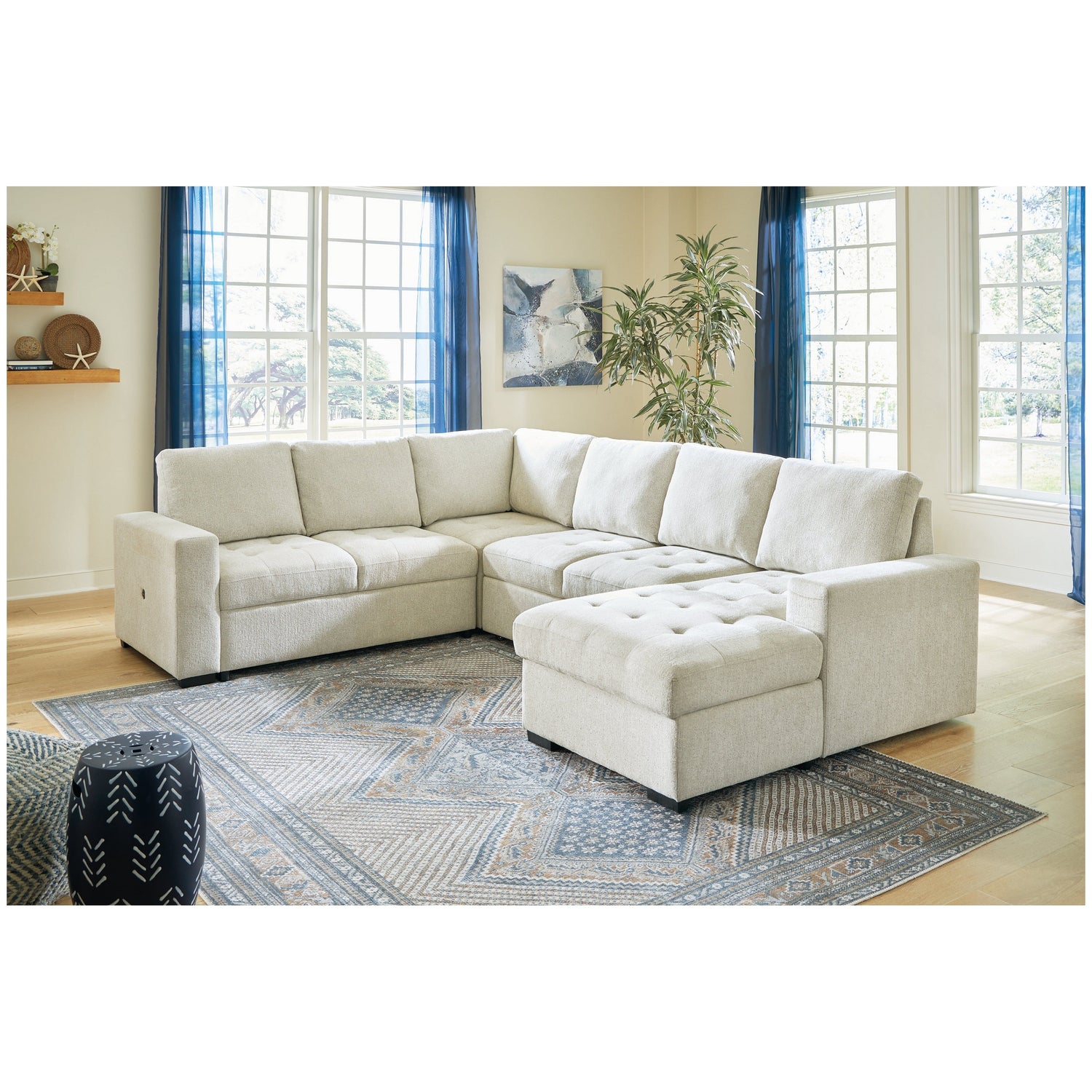 Millcoe 3-Piece Sectional with Pop Up Bed Ash-26605S1