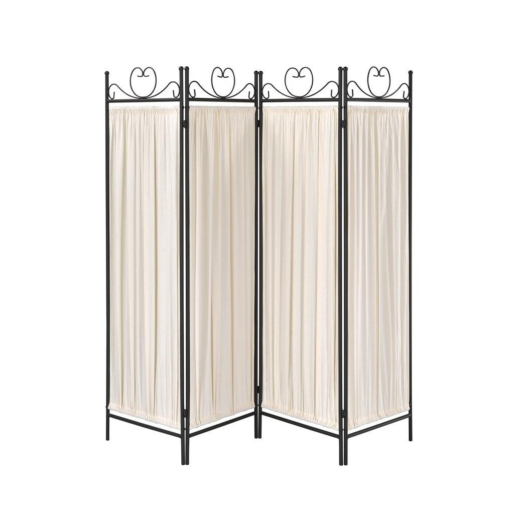 Dove 4-panel Folding Screen Beige and Black 2710