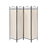 Dove 4-panel Folding Screen Beige and Black 2710