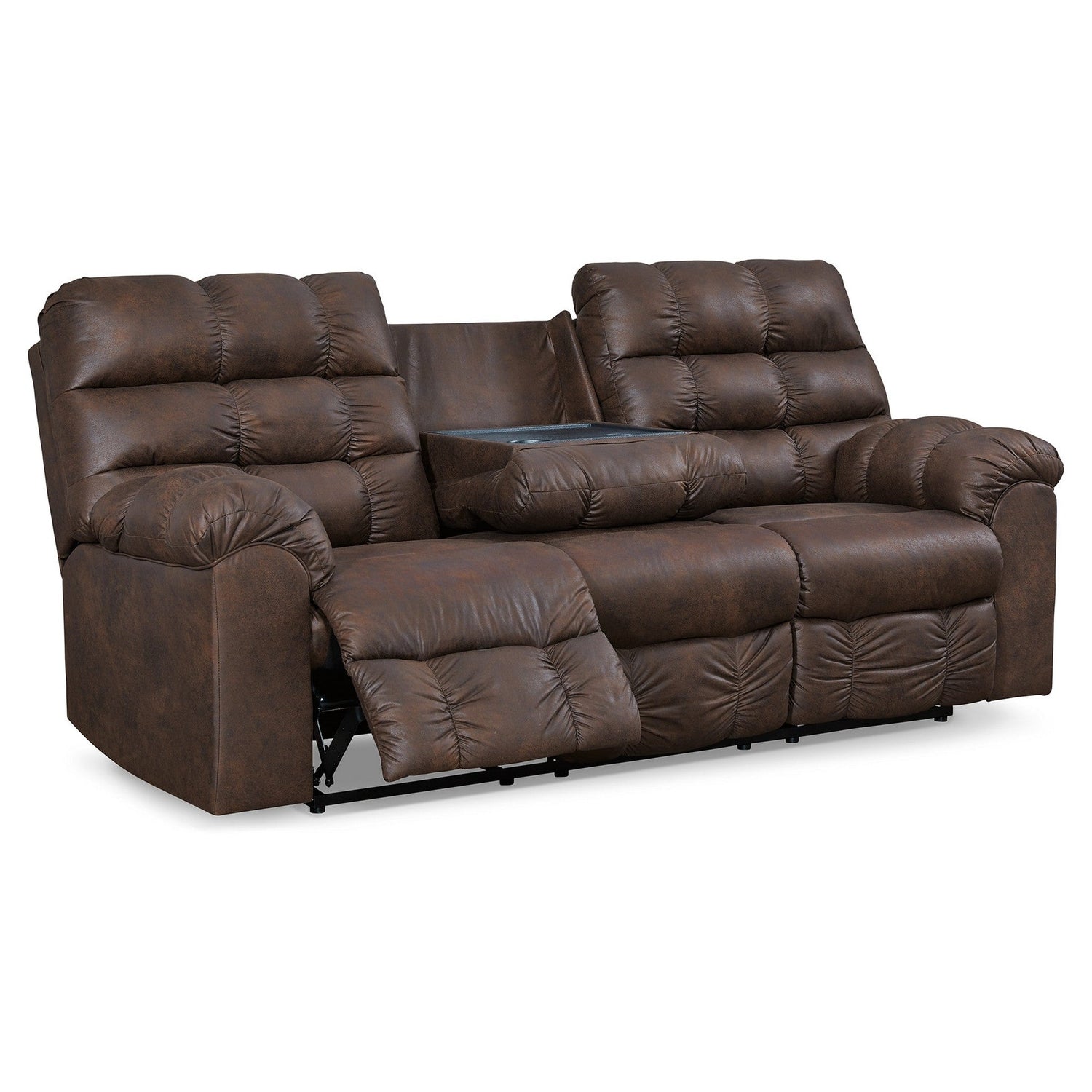Derwin Reclining Sofa with Drop Down Table Ash-2840289