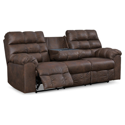 Derwin Reclining Sofa with Drop Down Table Ash-2840289