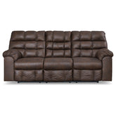 Derwin Reclining Sofa with Drop Down Table Ash-2840289