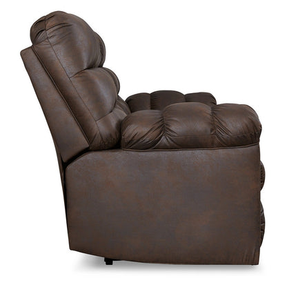 Derwin Reclining Sofa with Drop Down Table Ash-2840289