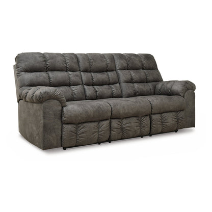 Derwin Reclining Sofa with Drop Down Table Ash-2840289