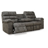 Derwin Reclining Sofa with Drop Down Table Ash-2840289