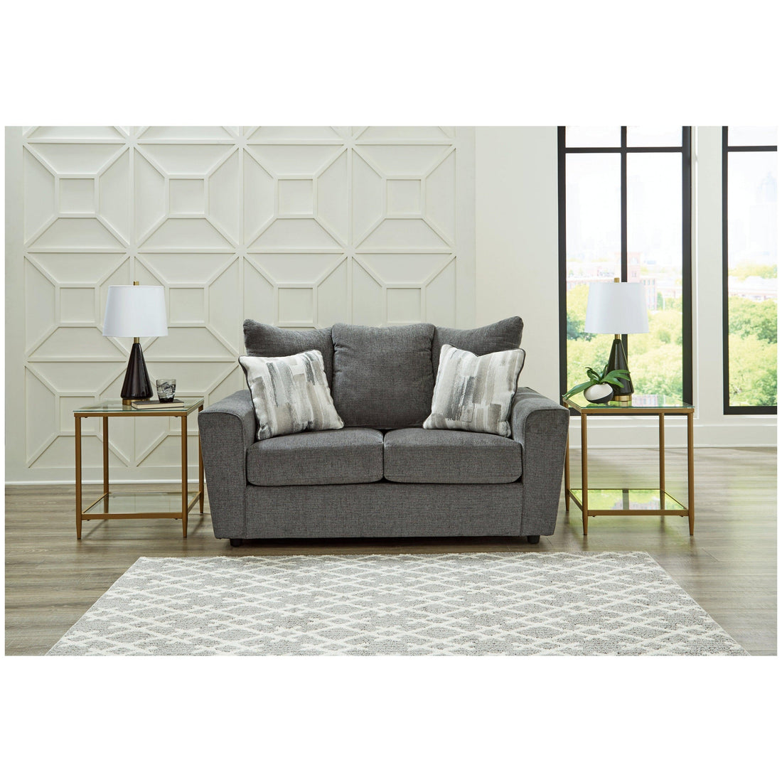 Stairatt Loveseat Ash-2850235