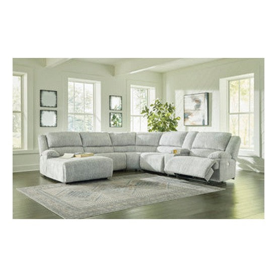 McClelland 6-Piece Power Reclining Sectional with Chaise Ash-29302S14