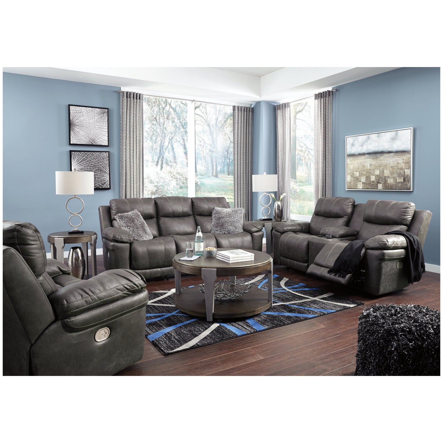 Erlangen Power Reclining Sofa Ash-3000415