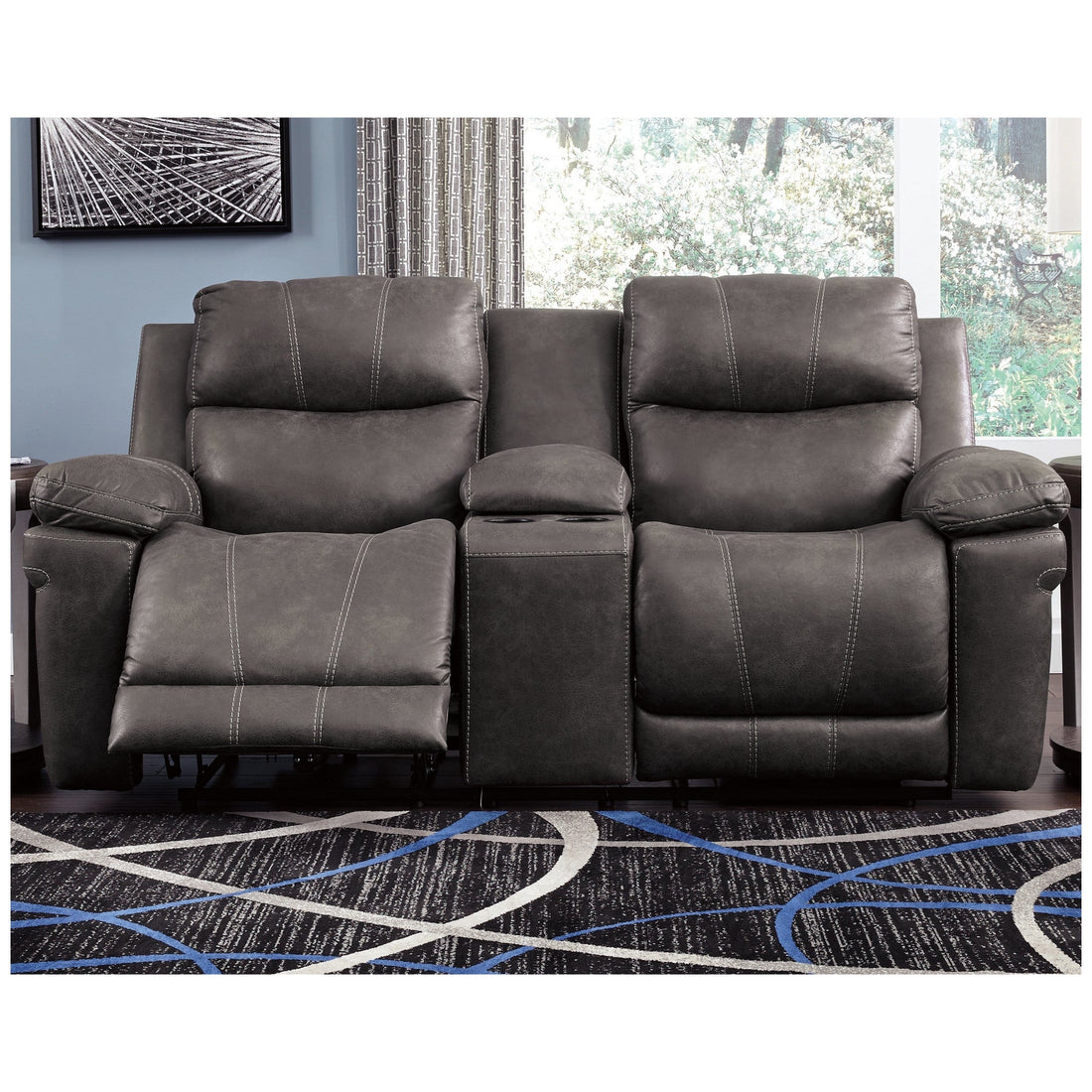 Erlangen Power Reclining Loveseat with Console Ash-3000418