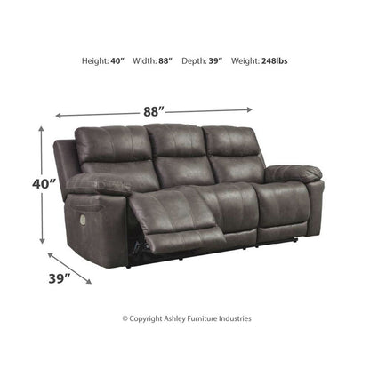 Erlangen Power Reclining Sofa Ash-3000415