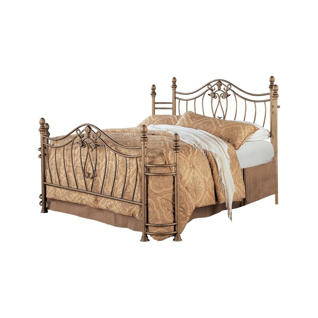 Sydney Queen Bed Antique Brushed Gold 300171Q