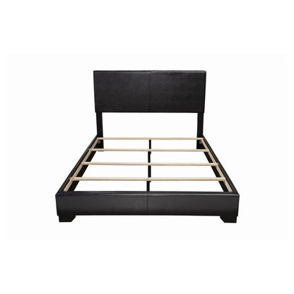 Conner California King Upholstered Panel Bed Black 300260KW