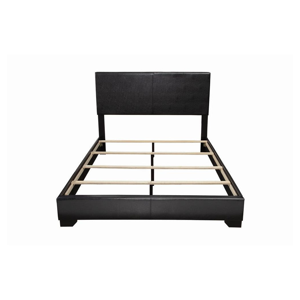 Conner Queen Upholstered Panel Bed Black 300260Q