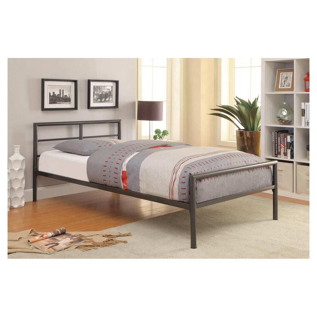 Fisher Twin Metal Bed Gunmetal 300279T