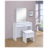 Harvey 2-piece Vanity Set with Lift-Top Stool White 300290