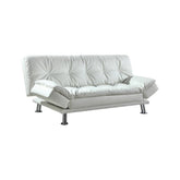 Dilleston Tufted Back Upholstered Sofa Bed White 300291