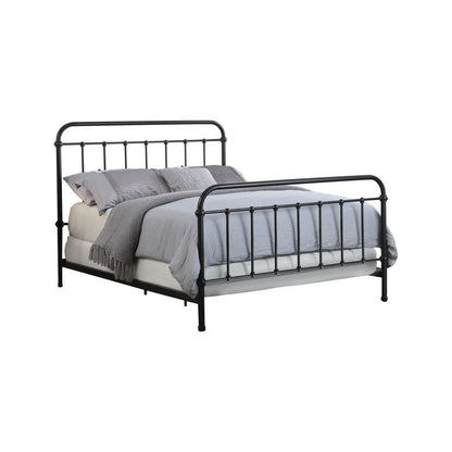 Livingston California King Panel Metal Bed Dark Bronze 300399KW